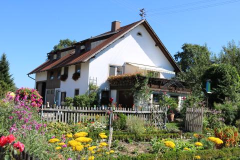 Ferienhof Hanssler mit Blumen